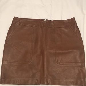 Faux leather skirt